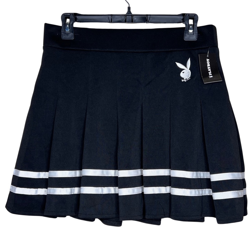 BRAND NEW (NWT) Playboy A Line Style Pleated Black Skirt With Wide Elastic Band